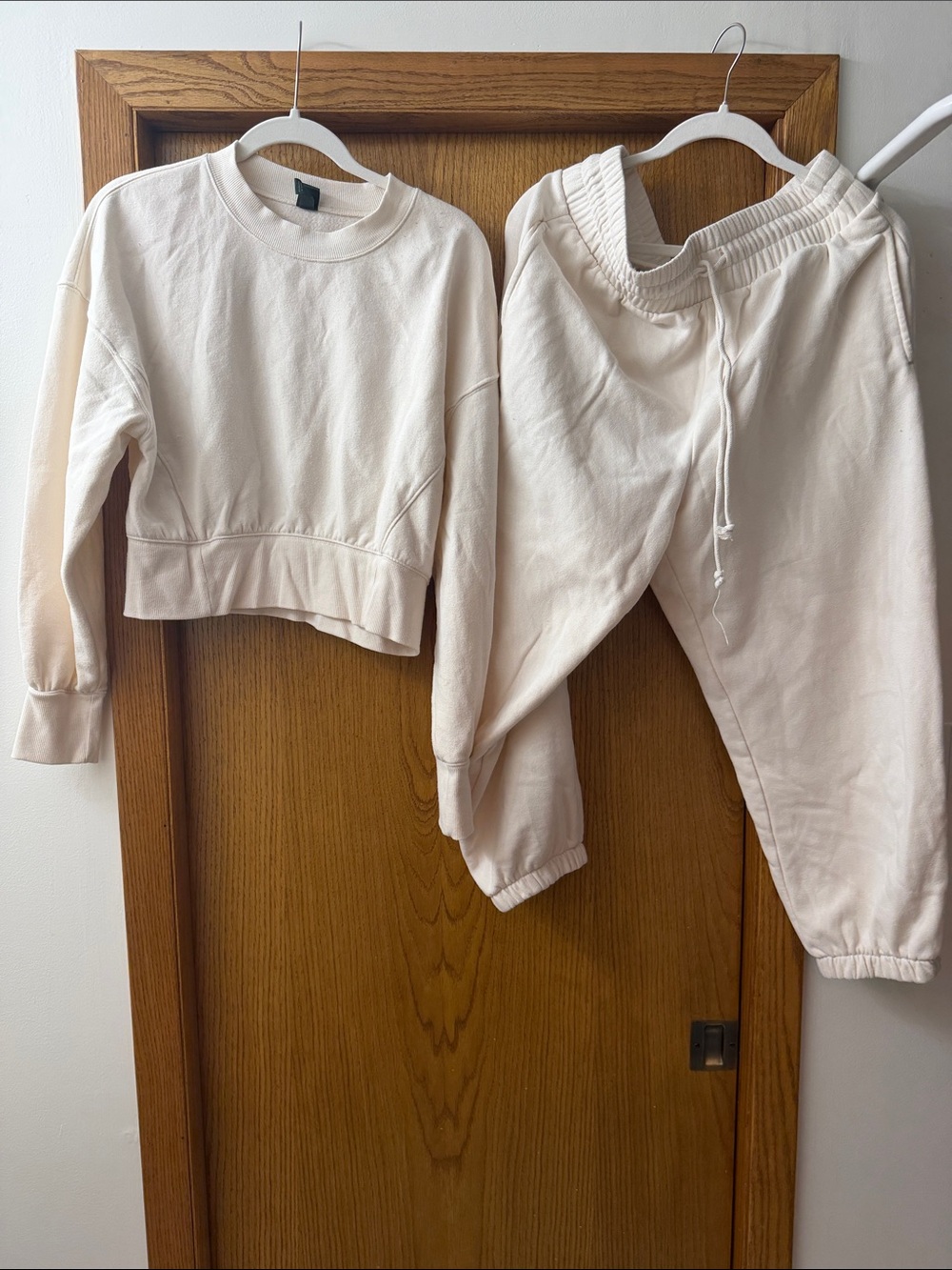 Women’s Cream Cozy Sweatshirt and Joggers Set